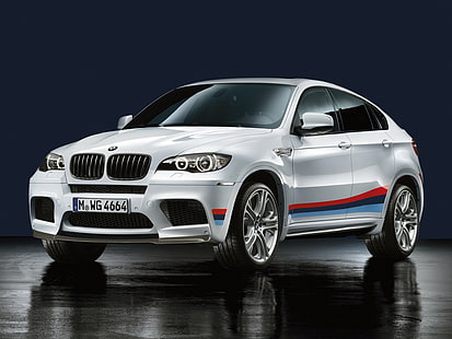 бяло, BMW, X6 M, E71, HD тапет HD wallpaper