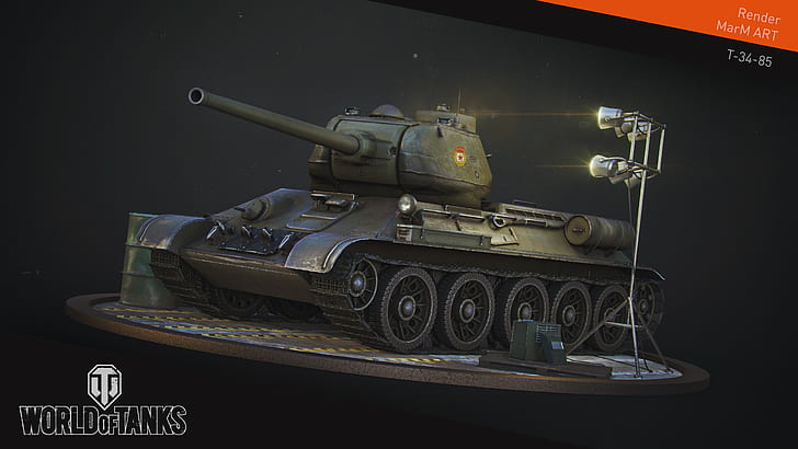 World of Tanks, tank, wargaming, render, video game, T-34-85, Wallpaper HD