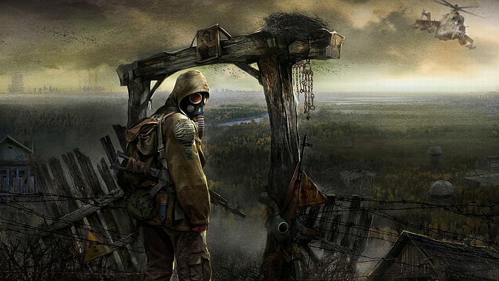 илюстрация на игрален герой, Русия, S.T.A.L.K.E.R .: Call of Pripyat, видео игри, апокалиптични, HD тапет