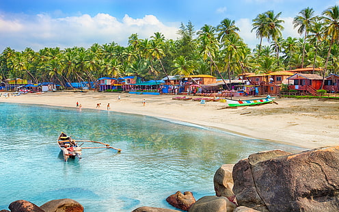 خلفيات شاطئ جميلة في مقاطعة غوا في الهند HD 3840 × 2400، خلفية HD HD wallpaper