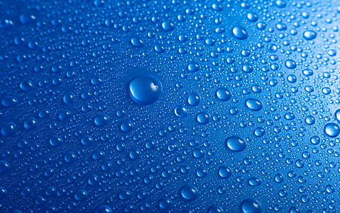 Water Blue Wet Drops Macro Condensation 1080p, капки, 1080p, синьо, конденз, макро, вода, HD тапет HD wallpaper