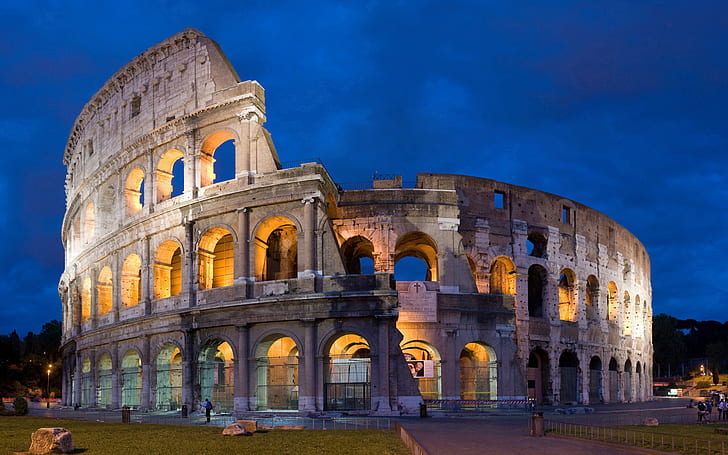 Rzym Koloseum, Rzym, Koloseum, podróże i świat, Tapety HD