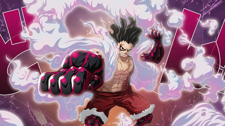 Anime, One Piece, Angry, Gear Fourth, Monkey D. Luffy, HD-Hintergrundbild