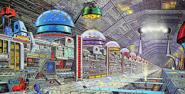 Vintage scifi art wallpapers backgrounds retro futurism alien city concept  art  AI Generated Artwork  NightCafe Creator