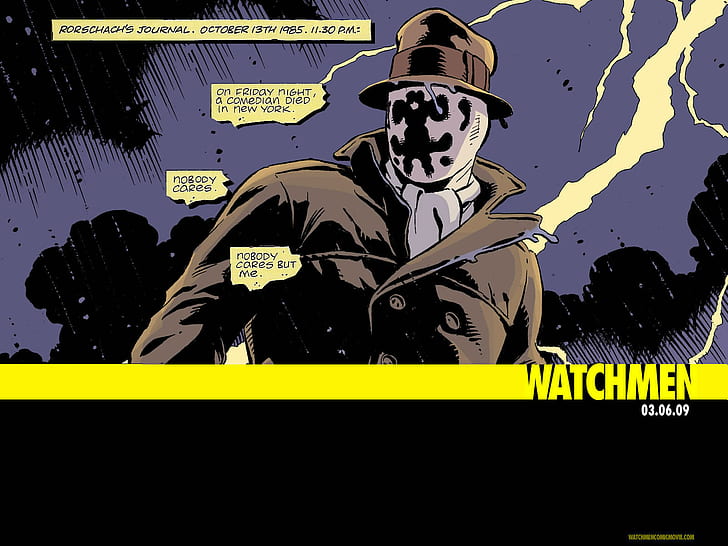 Watchmen Rorschach HD, cartoon/comic, watchmen, rorschach, HD wallpaper