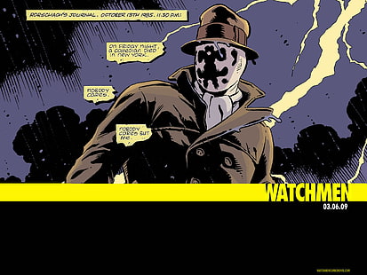 Watchmen Rorschach HD, dibujos animados / cómic, watchmen, rorschach, Fondo de pantalla HD HD wallpaper