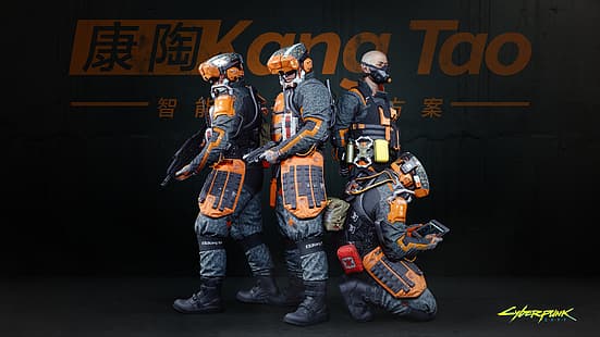Cyberpunk 2077, Militech, Kang Tao, Trauma Team, Arasaka, corporação, HD papel de parede HD wallpaper