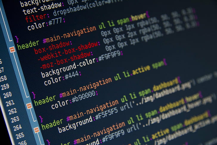 Code, Codierung, Farbcodes, Computer, Computerbildschirm, CSS, HTML, Kenntnisse, Logik, Minimiert, Pixel, Programmierung, Programmiersprache, Syntaxhervorhebung, HD-Hintergrundbild