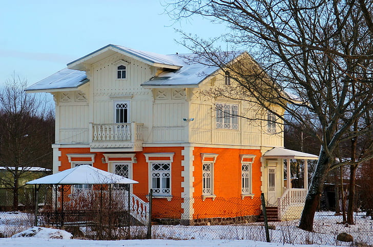 Ryssland St. Petersburg hus vinterstäder, städer, ryssland, st. petersburg, hus, vinter, HD tapet