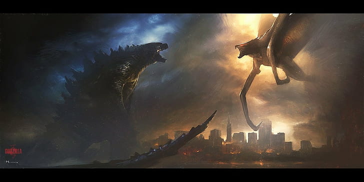 Godzilla 2014, สัตว์ประหลาด, ภาพยนตร์, muto, วอลล์เปเปอร์ HD