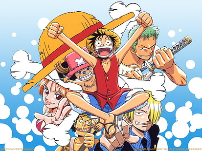 One Piece duvar kağıdı, One Piece, anime, Maymun D.Luffy, Tony Tony Chopper, Roronoa Zoro, Nami, Usopp, Sanji, HD masaüstü duvar kağıdı HD wallpaper