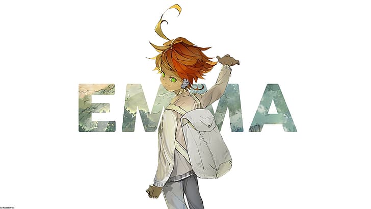 Emma (Vaat Edilen Neverland), Vaat edilen Neverland, Yakusoku no neverland, anime girls, HD masaüstü duvar kağıdı