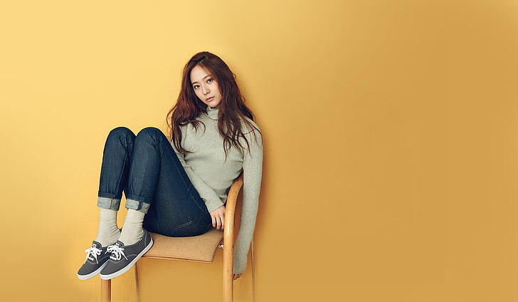 Krystal, Asian, jeans, HD wallpaper