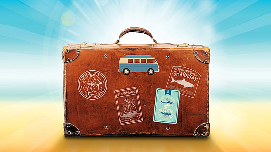 maleta, viaje, aventura, equipaje de mano, itinerancia, itinerario, turismo, peregrinación, viaje, equipaje, equipaje, Fondo de pantalla HD HD wallpaper