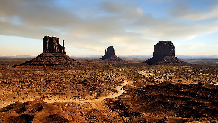 rock formation, desert, dirt, nature, Monument Valley, HD wallpaper