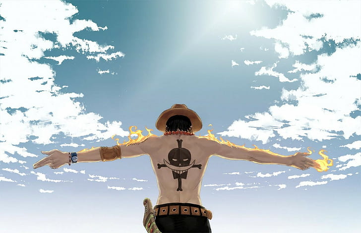 Portgas D. Ace, One Piece, anime, HD tapet