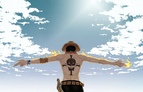 Portgas D. Ace, One Piece, anime, HD papel de parede HD wallpaper