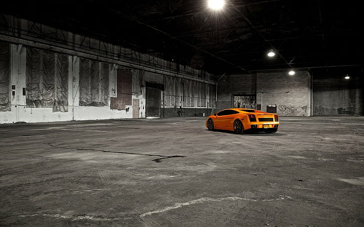 Lamborghini Gallardo Warehouse HD, bilar, lamborghini, gallardo, lager, HD tapet
