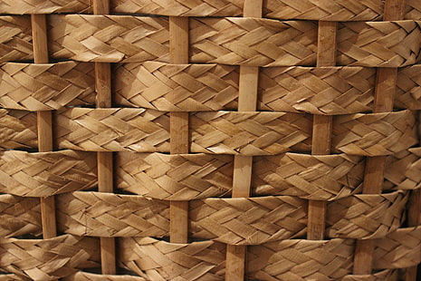 brown woven textile, texture, wicker, straw, HD wallpaper HD wallpaper