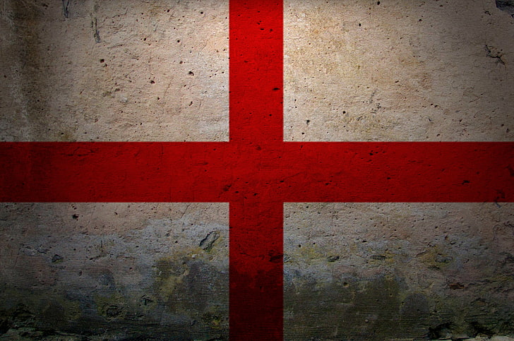 flag of England, red, white, England, cross, Flag, HD wallpaper