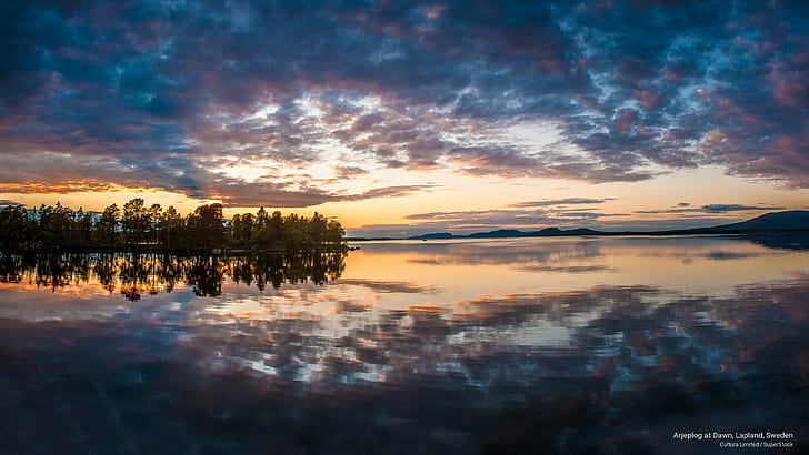 Arjeplog at Dawn, Lapland, Sweden, Sunrises/Sunsets, HD wallpaper
