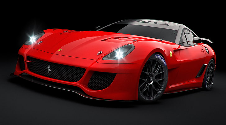 Ferrari 599XX Rojo, rojo Ferrari Italia coupe, Coches, Ferrari, 599xx, Fondo de pantalla HD