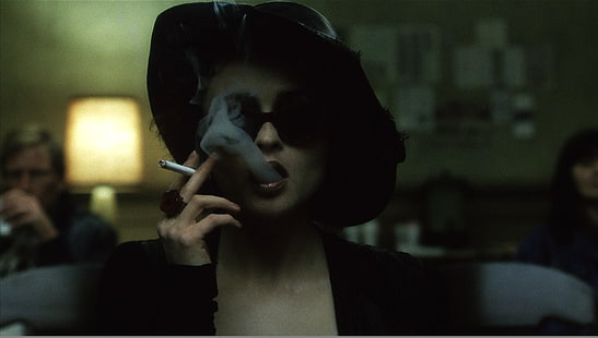 black sunglasses, bonham, carter, cigarettes, club, fight, helena, marla, singer, smoking, HD wallpaper HD wallpaper