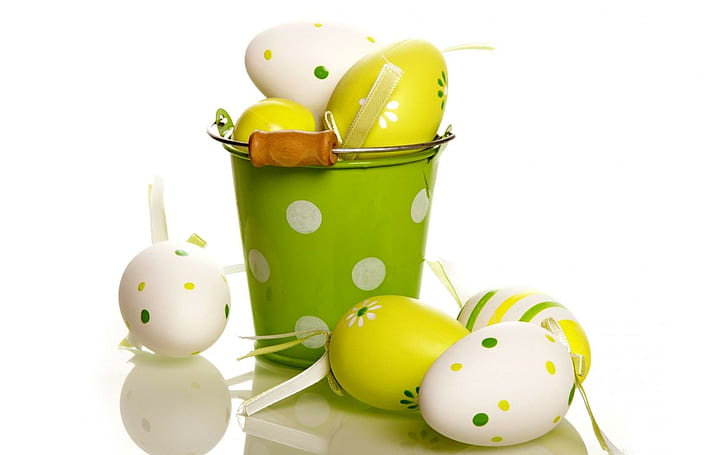 Bucket Eggs Easter, bucket, eggs, easter, HD wallpaper