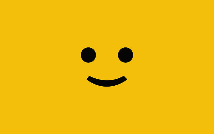 Senyum, Wajah, Latar Belakang Kuning, senyum, wajah, latar belakang kuning, Wallpaper HD
