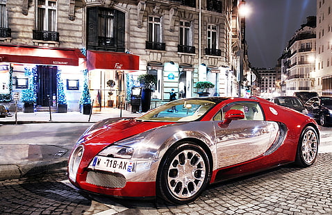 coche, vehículo, Bugatti, Bugatti Veyron, Fondo de pantalla HD HD wallpaper