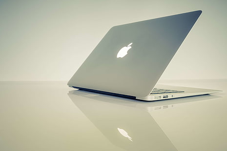 ябълка, ябълкови устройства, компютър, устройство, лаптоп, macbook, macbook air, отражение, HD тапет HD wallpaper