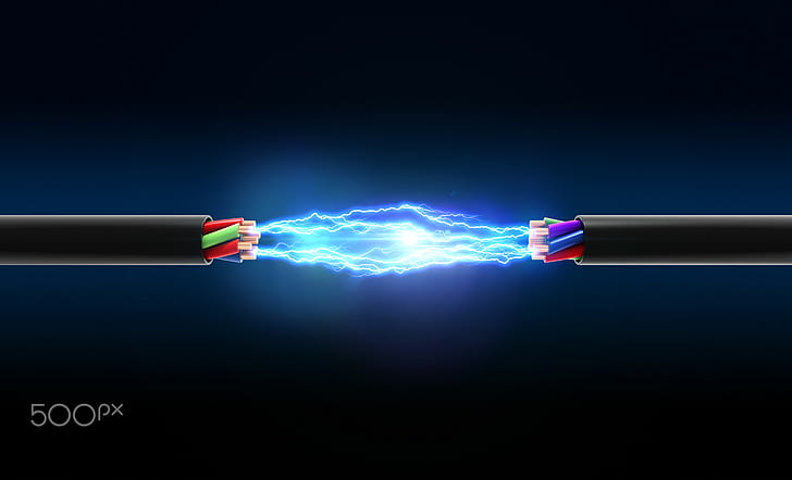 Electrical Spark Between Two Wires, HD wallpaper