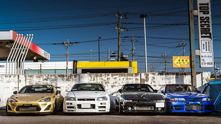 Nissan Skyline GT-R R34, Toyota Supra, car, Toyota GT-86, Nissan GT-R R32, Toyota Supra MK3, Nissan Skyline GT-R R-32, JDM, Toyota, Nissan, HD wallpaper