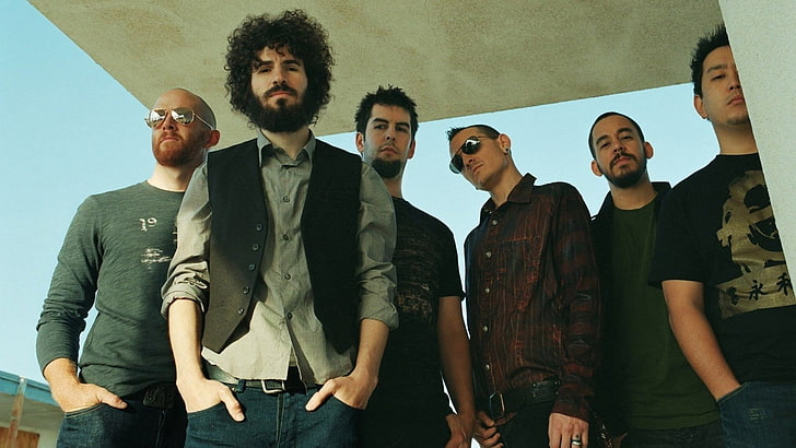 Linkin Park, linkin park, grup, üyeler, bak, gökyüzü, HD masaüstü duvar kağıdı