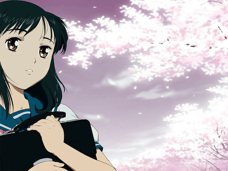 Anime Girls, Koi Kaze, Nanoka Kohinata, Schuluniform, Schulmädchen, HD-Hintergrundbild