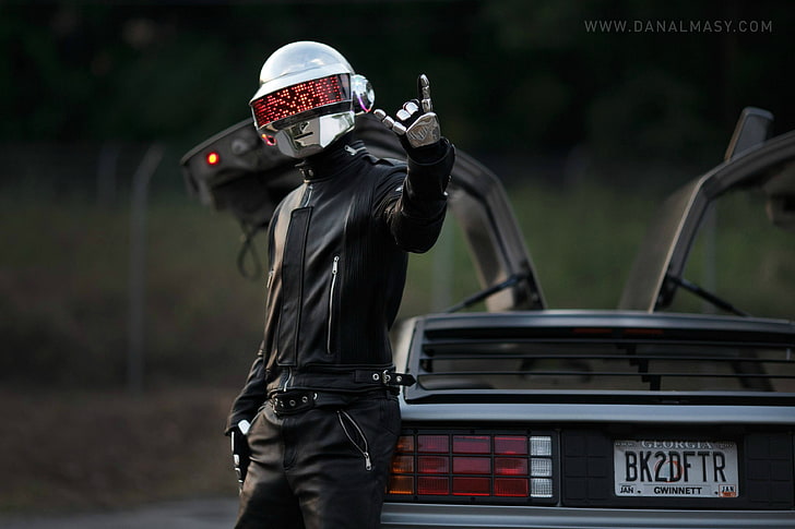 schwarze Herrenjacke mit Reißverschluss, Daft Punk, Musik, HD-Hintergrundbild