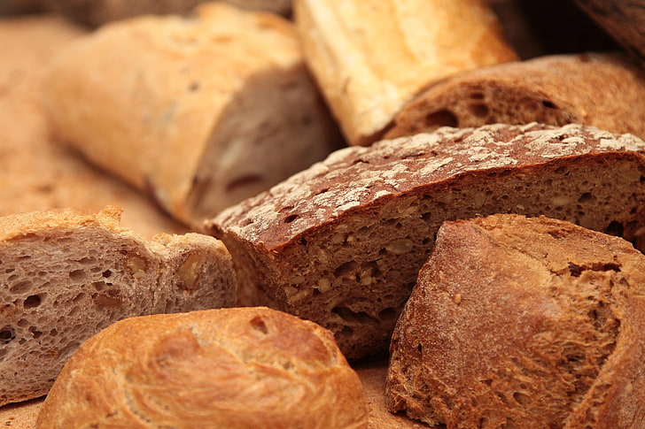 brown breads, bread, baking, loaf, HD wallpaper
