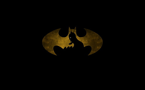 Black Batman HD ، شعار باتمان ، كارتون / فكاهي ، أسود ، باتمان، خلفية HD HD wallpaper
