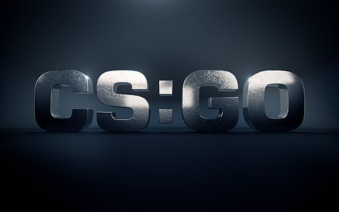 CS: GO ، شعار ثلاثي الأبعاد ، CS ، GO ، 3D ، شعار، خلفية HD HD wallpaper