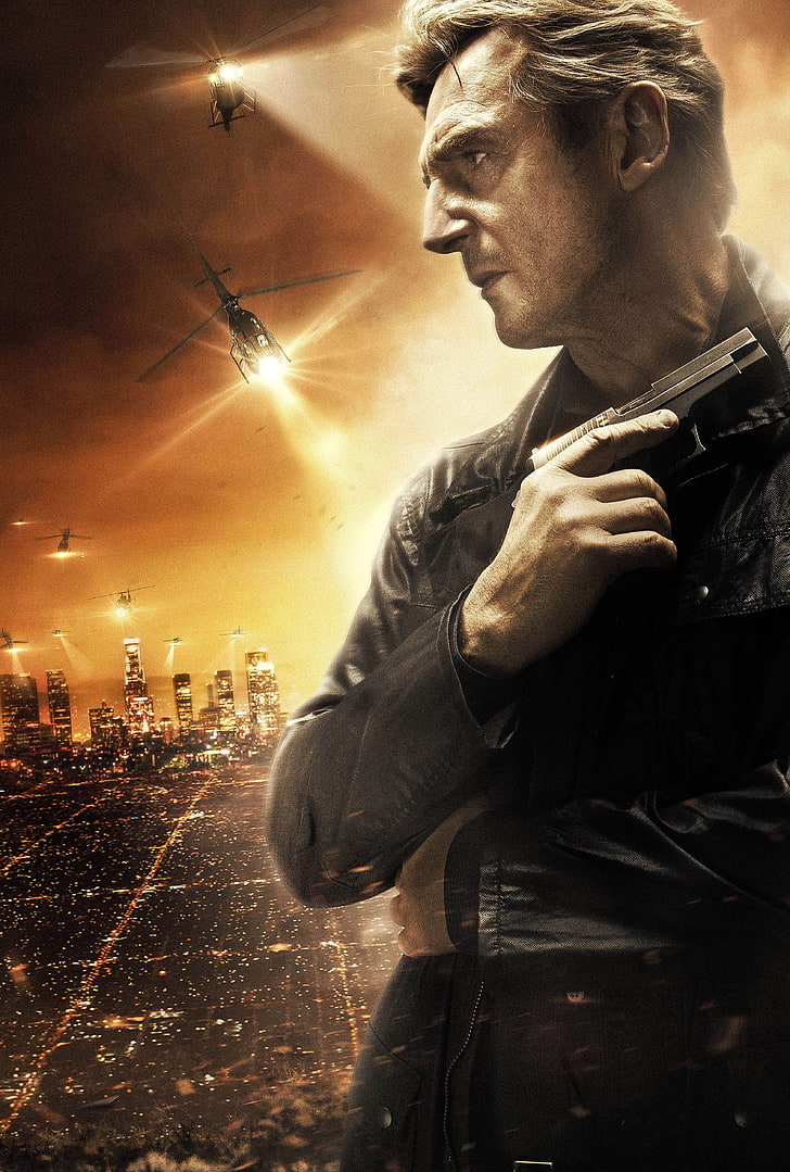 Tomado 3, Promoções, poster do filme, Liam Neeson, ator, HD papel de parede, papel de parede de celular