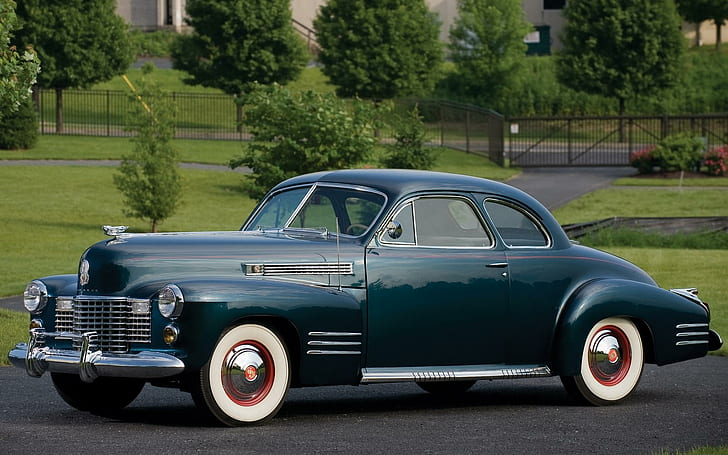 1941 Cadillac Series 62, синий винтажный автомобиль, автомобили, 1920x1200, Cadillac, Cadillac серии 62, HD обои