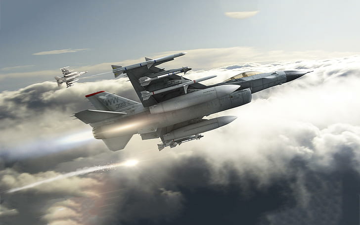 เครื่องบินไอพ่น F16 ติดอาวุธเครื่องบินขับไล่ไอพ่นติดอาวุธ, วอลล์เปเปอร์ HD