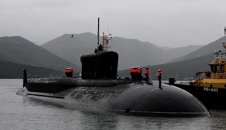 Черная подводная лодка, подводная лодка, гавань, Northwind, проект 955, HD обои