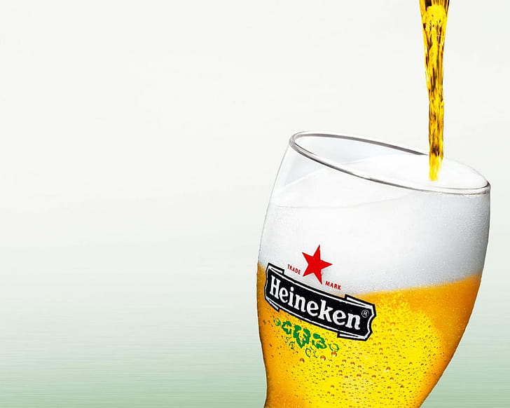 Heineken, öl, skum, HD tapet