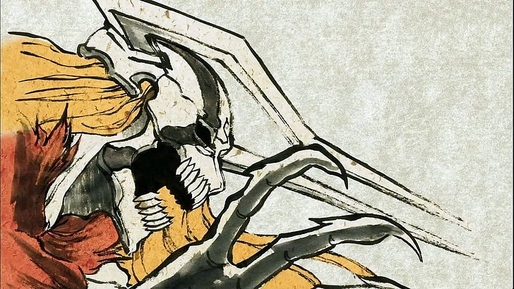 ilustração de monstro, lixívia, anime, Kurosaki Ichigo, HD papel de parede