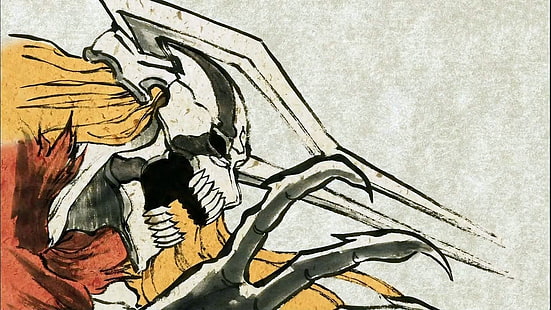 illustration de monstre, eau de javel, anime, Kurosaki Ichigo, Fond d'écran HD HD wallpaper