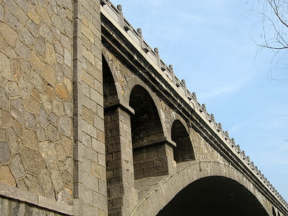 pont en béton gris, grottes de Longman, grotte, pont, bâtiment, historique, Fond d'écran HD HD wallpaper