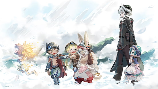 postacie z anime, Made in Abyss, Riko (Made in Abyss), Regu (Made in Abyss), Nanachi (Made in Abyss), Ozen (Made in Abyss), Marulk (Made in Abyss), Mitty (Made in Abyss), Tapety HD HD wallpaper