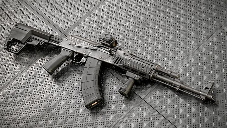 อาวุธปืนอาวุธกำหนดเอง Kalashnikov, AK 47, ปืนไรเฟิลจู่โจม, akm, วอลล์เปเปอร์ HD