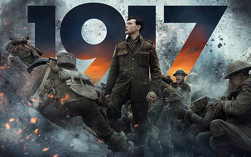 1917 (кино), киносцена, война, Первая мировая война, мировая война, Британская армия, HD обои HD wallpaper